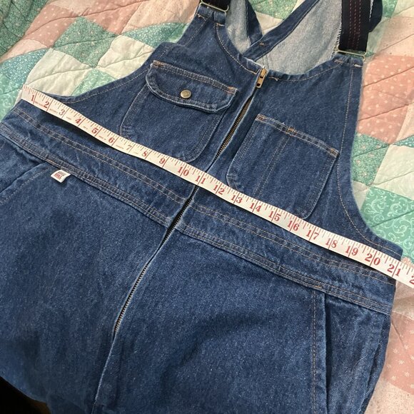 Vintage Big Bill Overalls Mens 42 Blue Denim Workwear Dungaree Bib One Piece Zip - Picture 10 of 13